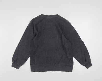 Champion Women's Grey Athletic Pullover Sweatshirt M 10/12 Cotton Blend