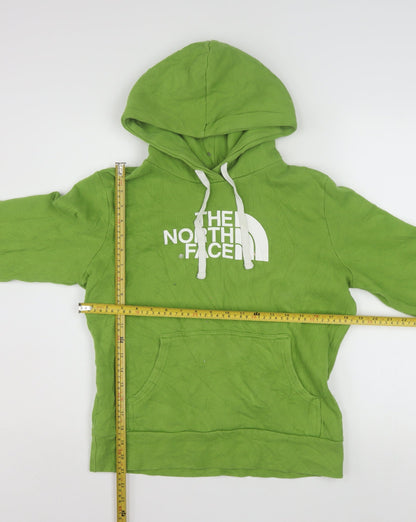 The North Face Womens Green Pullover Hoodie Medium Cotton Blend