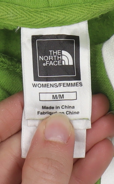The North Face Womens Green Pullover Hoodie Medium Cotton Blend