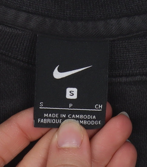 Nike Men's Black Small Crew Neck Pullover Sweatshirt