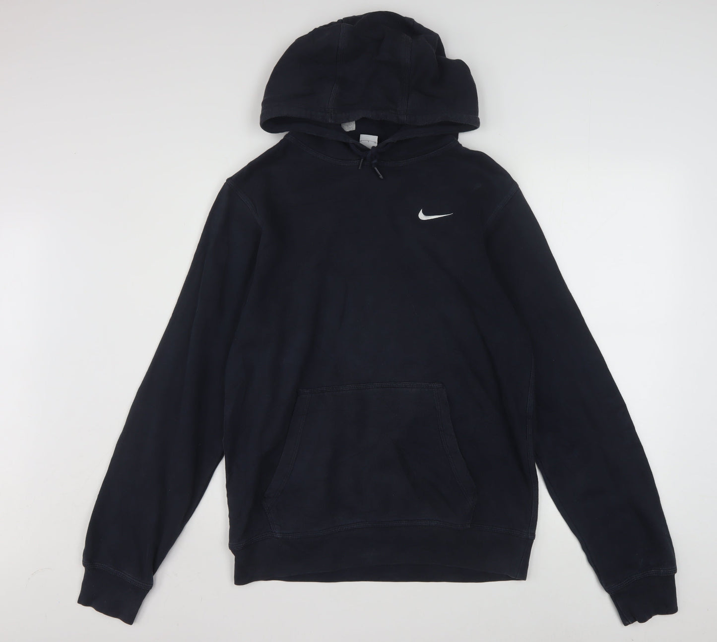 Nike Men's Navy Blue Pullover Hoodie Small Cotton Blend Classic Fit