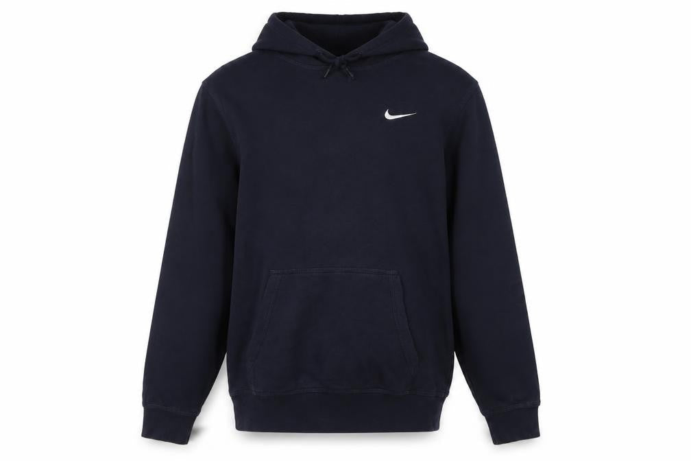 Nike Men's Navy Blue Pullover Hoodie Small Cotton Blend Classic Fit