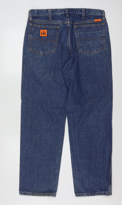 Wrangler FR Riggs Workwear Men’s Blue 34x30 Straight Flame Resistant Jeans
