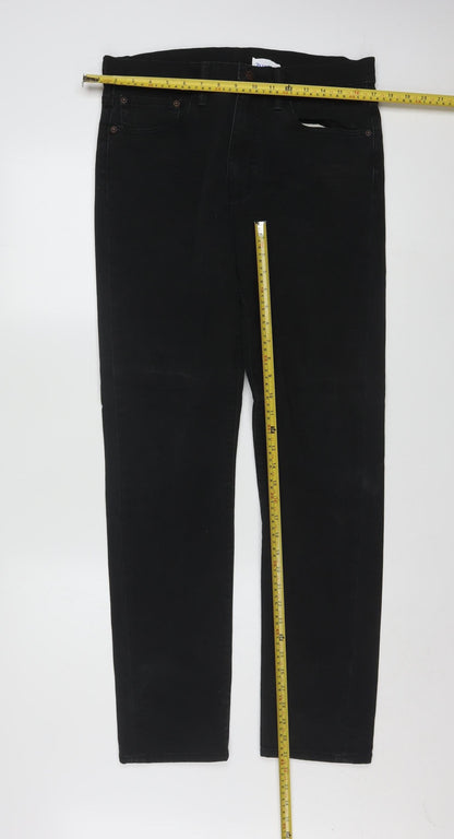 Levi's 522 Men's Black Slim Straight Jeans 31x32 Denim