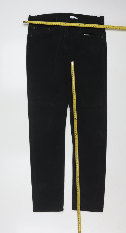 Levi's 522 Men's Black Slim Straight Jeans 31x32 Denim