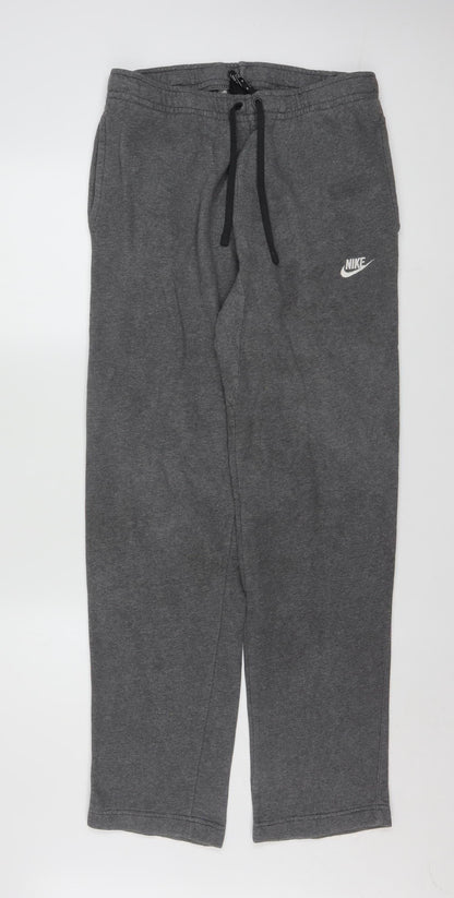 Nike Men's Grey Fleece Sweatpants M Regular Fit Drawstring Activewear