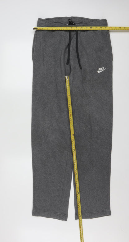 Nike Men's Grey Fleece Sweatpants M Regular Fit Drawstring Activewear