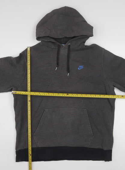 Nike Men's Grey Pullover Hoodie L Regular Fit Sportswear