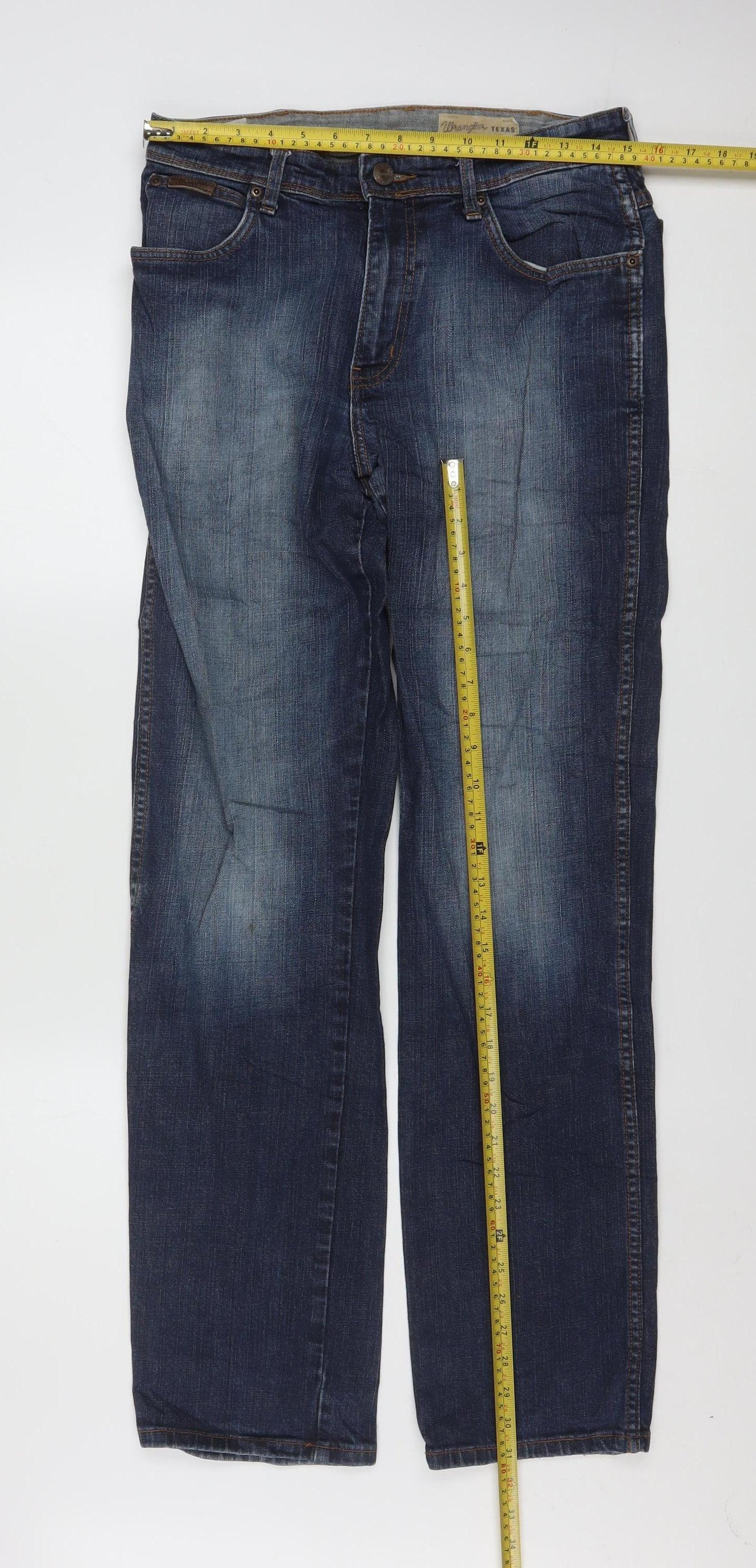 Wrangler Men's Blue Texas Stretch Straight Jeans W32 L34