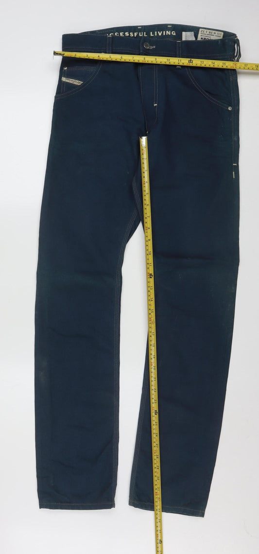 Diesel Men's Blue Krooley Slim Fit Jeans W28 L32 Denim