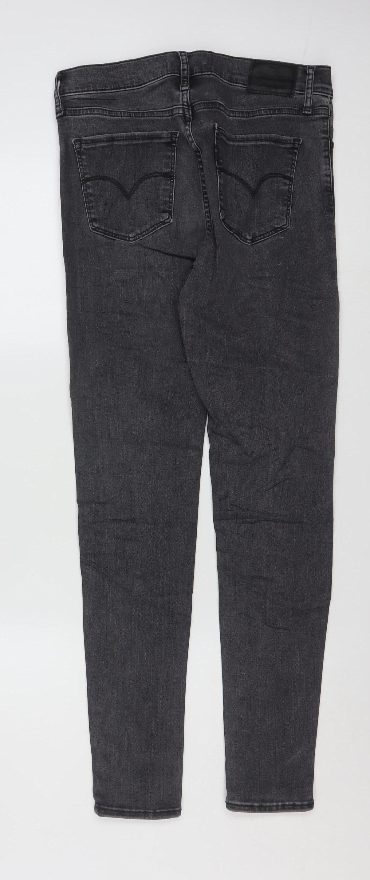 Levi's Women Grey 720 High Rise Super Skinny Jeans Size 28