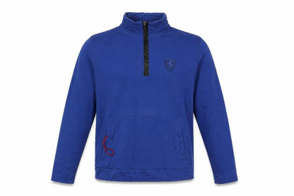 Puma Men's Blue XL 1/4 Zip Ferrari Logo Sweatshirt Pullover