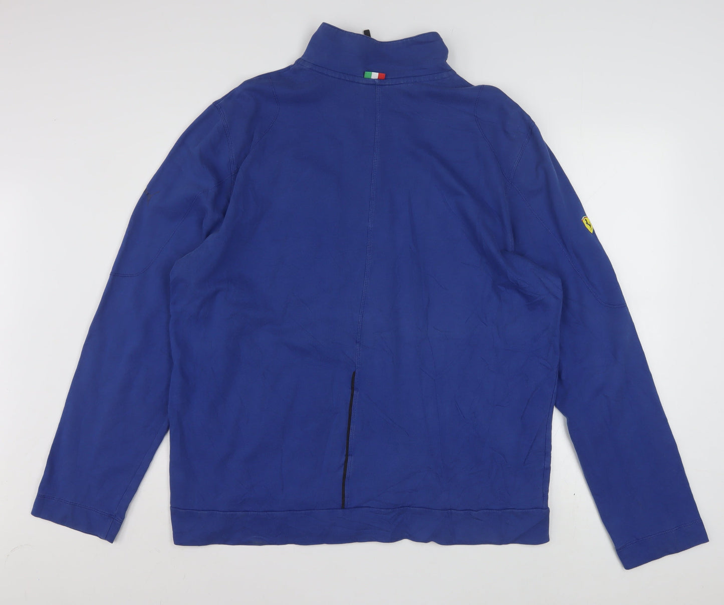 Puma Men's Blue XL 1/4 Zip Ferrari Logo Sweatshirt Pullover
