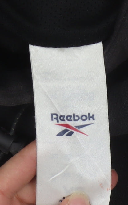 Reebok Men’s Black XS Pullover Hoodie Fleece Cotton Blend
