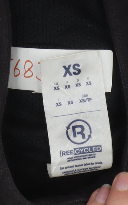 Reebok Men’s Black XS Pullover Hoodie Fleece Cotton Blend