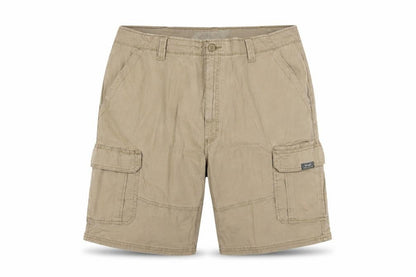 Wrangler Men Beige Cargo Shorts 42 in Regular Fit Cotton Blend