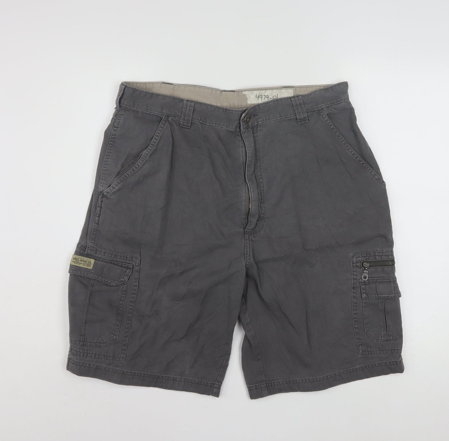 WRG Jeans Co Men’s Grey Cargo Shorts Size 36 Cotton Casual