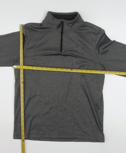 Under Armour Men’s Grey 1/2 Zip ColdGear Pullover Sweatshirt Size S