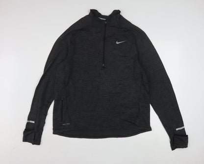 Nike Men's Black Dri-FIT 1/2 Zip Running Sweatshirt Size L