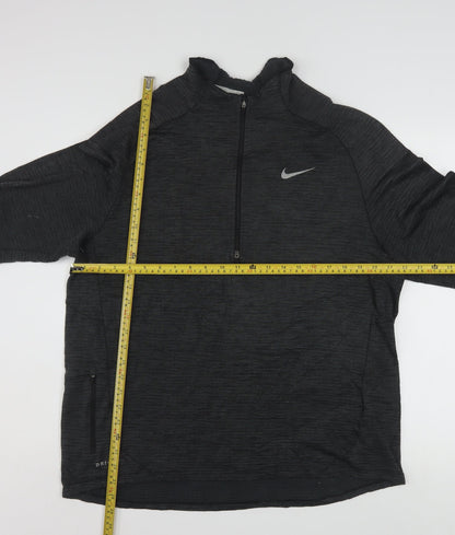 Nike Men's Black Dri-FIT 1/2 Zip Running Sweatshirt Size L