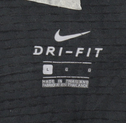Nike Men's Black Dri-FIT 1/2 Zip Running Sweatshirt Size L