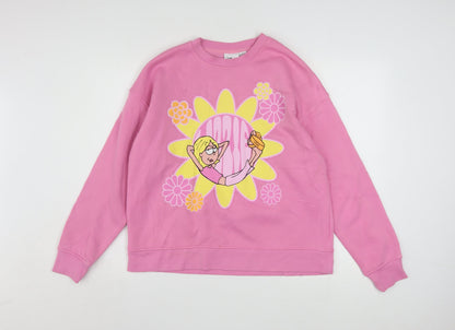 Disney Womens Pink Lizzie McGuire Graphic Pullover Sweatshirt Size S