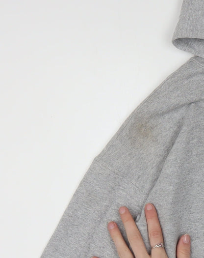 Champion Womens Grey Pullover Hoodie Small Athletic Logo Sweatshirt