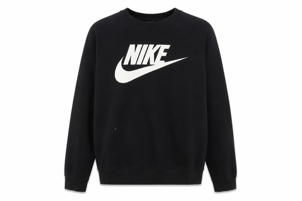Nike Men’s Black XS Pullover Sweatshirt Graphic Logo Crew Neck
