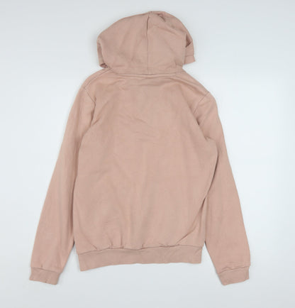 Puma Womens Pink Pullover Hoodie Size UK 10 Cotton Blend