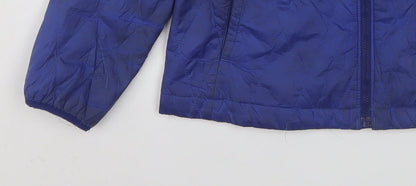 Patagonia Boys Blue Insulated Puffer Jacket Size 10 Years Full Zip Winter Coat