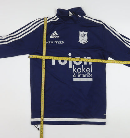 Adidas Men’s Blue Climalite 1/4 Zip Pullover Sweatshirt S