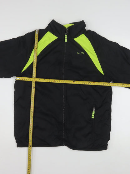 Champion Women's Black Neon Windbreaker Jacket Size 14