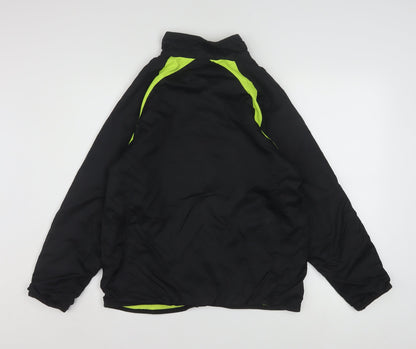 Champion Women's Black Neon Windbreaker Jacket Size 14