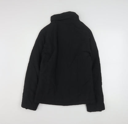 Robe di Kappa Womens Black Insulated Full Zip Winter Jacket L
