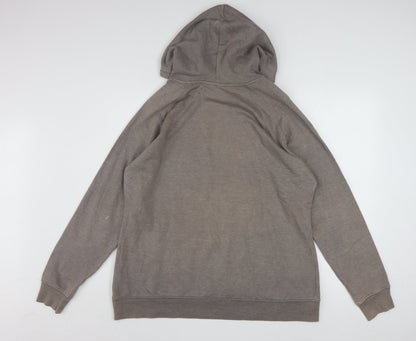 The North Face Womens Brown XL Pullover Hoodie with Logo Print