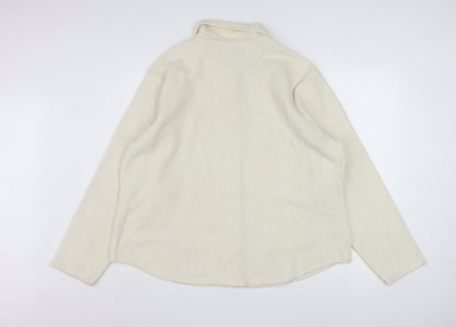 L.L.Bean Women's Ivory Fleece Button Jacket Size XL Regular