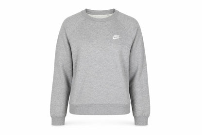 Nike Women Grey Crew Neck Sweatshirt Medium Cotton Blend