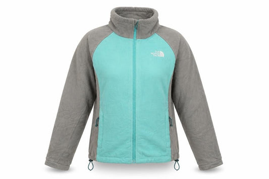 The North Face Womens Blue Grey Fleece Full Zip Jacket Size S