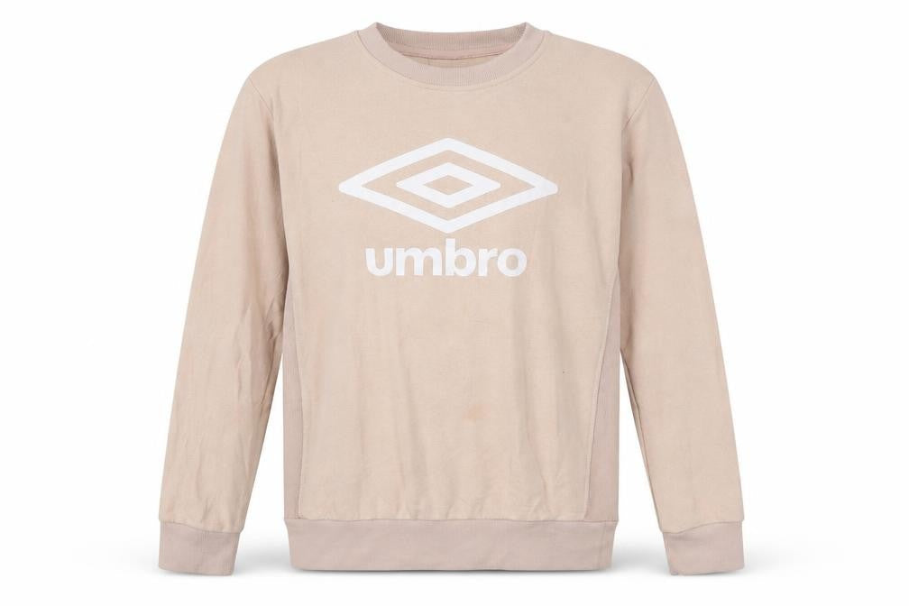 Umbro Mens Beige Logo Pullover Sweatshirt Size M