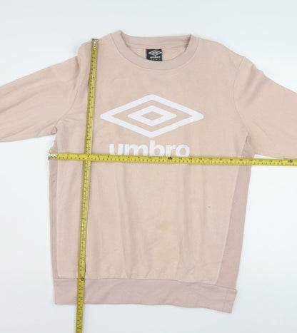Umbro Mens Beige Logo Pullover Sweatshirt Size M