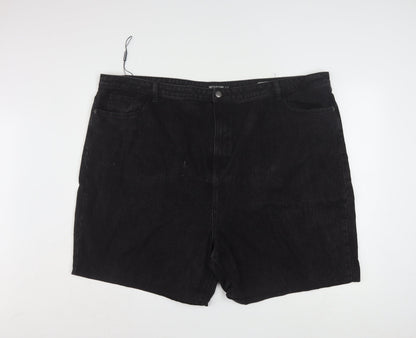 PrettyLittleThing Women’s Black Denim Shorts Size 28 Plus High Rise