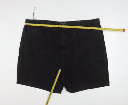 PrettyLittleThing Women’s Black Denim Shorts Size 28 Plus High Rise