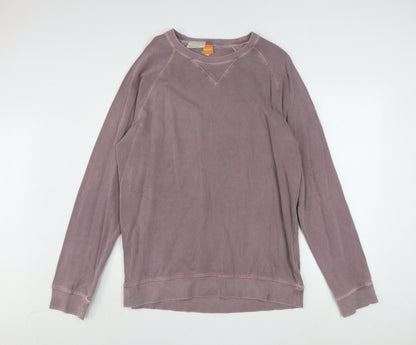 Hugo Boss Men's Purple 2XL Pullover Crew Neck Sweatshirt