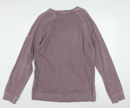 Hugo Boss Men's Purple 2XL Pullover Crew Neck Sweatshirt