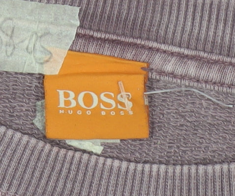 Hugo Boss Men's Purple 2XL Pullover Crew Neck Sweatshirt