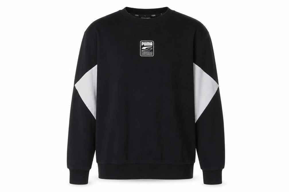 Puma Men's Black Pullover Sweatshirt Small Crew Neck Sportswear