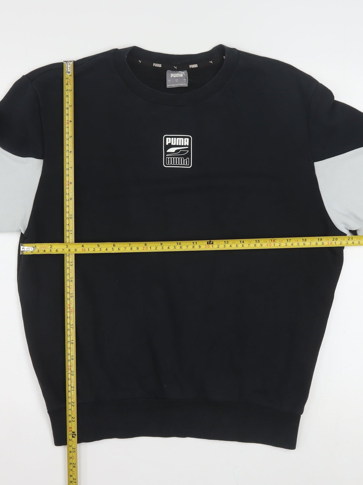 Puma Men's Black Pullover Sweatshirt Small Crew Neck Sportswear