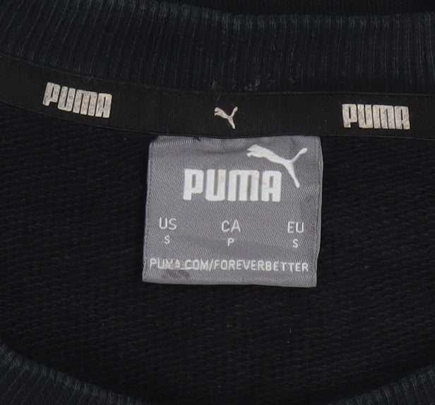 Puma Men's Black Pullover Sweatshirt Small Crew Neck Sportswear
