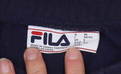 Fila Men's Navy Blue Jogger Sweatpants S Cotton Blend