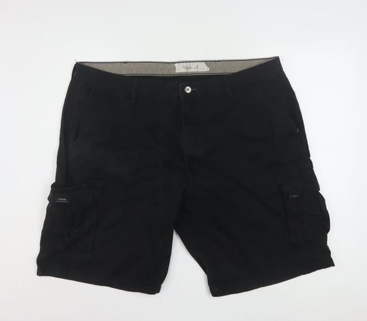 Wrangler Mens Black Cotton Cargo Shorts Size 42 Regular Fit